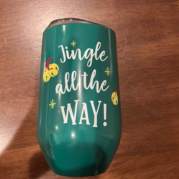 JINGLE ALL THE WAY INSULATED WINE GLASS